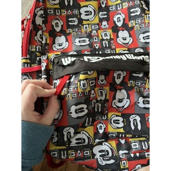 Walt Disney World Disney Parks Mickey Mouse All Over Face Pattern Backpack - Picture 2 of 4